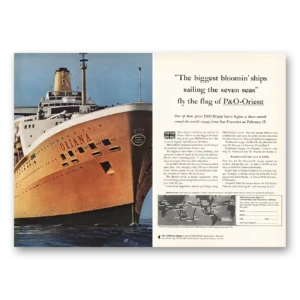1963 P & O Lines Print Ad | Biggest Blooomin Ships Oriana