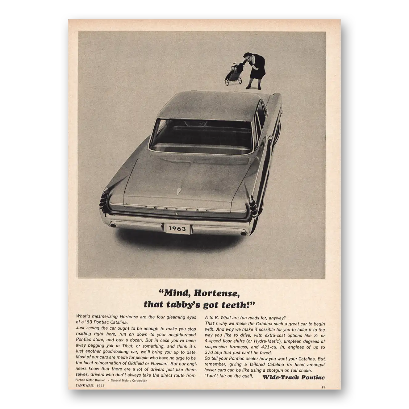 1963 Pontiac Wide Track Print Ad | Mind Hortense