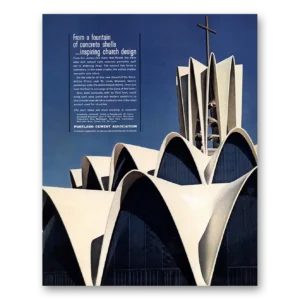 1963 Portland Cement Print Ad | Benedictine Priory