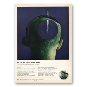 1963 Prudential Insurance Print Ad | Man On The Moon