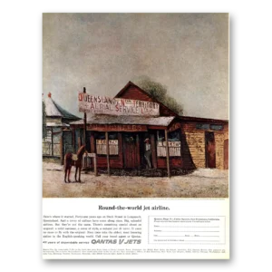 1963 Qantas Airlines Print Ad | Queensland Territory