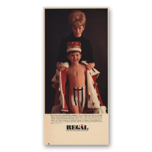 1963 Regal Knitwear Print Ad | Boy Who Is Treated Like Prince