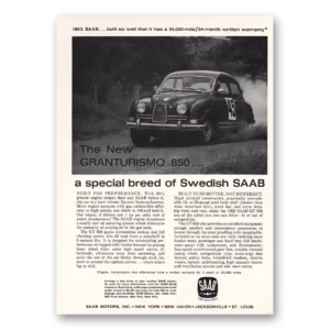 1963 Saab Print Ad | Granturismo 850