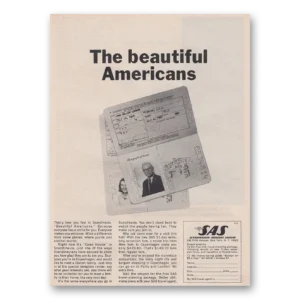 1963 SAS Scandinavian Airlines Print Ad | Beautiful Americans