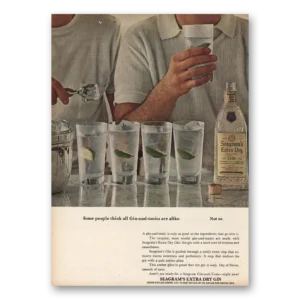 1963 Seagrams Extra Dry Gin Print Ad | Some People
