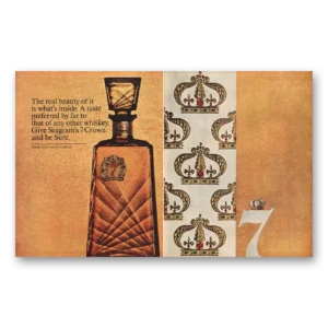 1963 Seagrams 7 Crown Whiskey Print Ad | Real Beauty