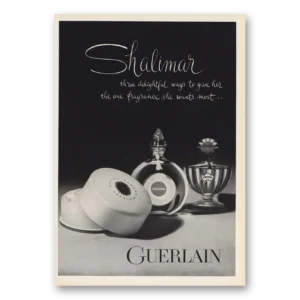 1963 Shalimar Perfume Print Ad | One Fragrance