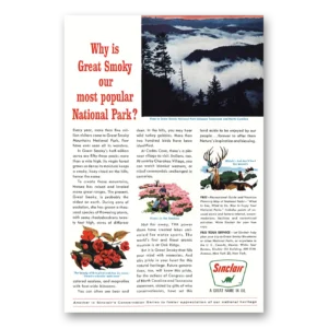 1963 Sinclair Print Ad | Great Smoky
