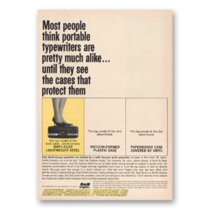 1963 Smith Corona Typewriters Print Ad | Portables Cases
