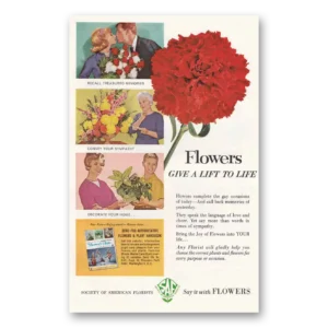 1963 Society of American Florists Print Ad | Flowers