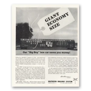 1963 Southern Railway Print Ad | Big Boy