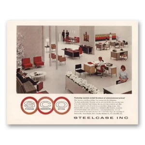 1963 Steelcase Office Furniture Print Ad | Custom Styled