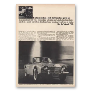 1963 Triumph TR4 Print Ad | Sports Car