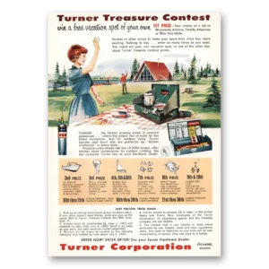 1963 Turner Propane Print Ad | Treasure Contest