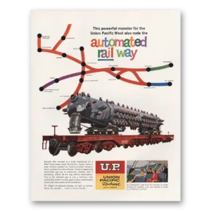 1963 Union Pacific Railroad Print Ad | Power Plant