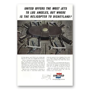 1963 United Airlines Print Ad | Los Angeles Airport
