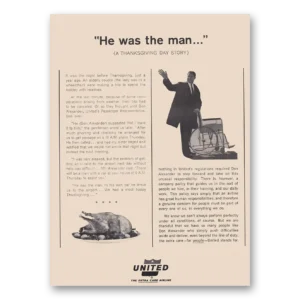 1963 United Airlines Print Ad | Thanksgiving
