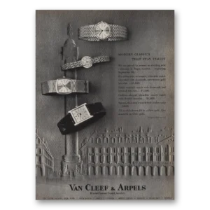 1963 Van Cleef & Arpels Watches Print Ad | Modern Classics