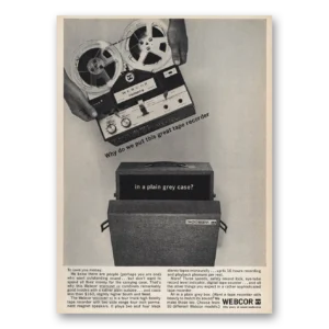 1963 Webcor Stereo Print Ad | Plain Grey Case