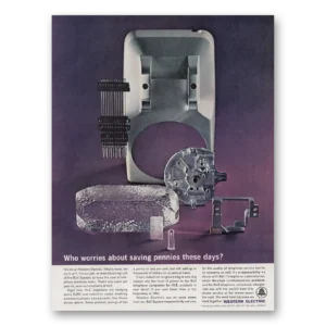 1963 Western Electric Print Ad | Saving Pennies
