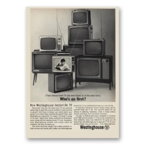 1963 Westinghouse Television Print Ad | Whos On First