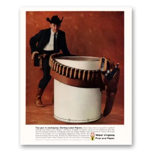 1963 West Virginia Pulp and Paper Print Ad | Top Gun