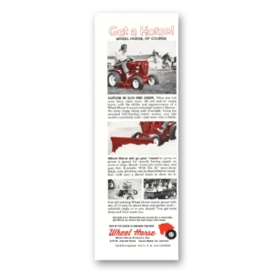 1963 Wheel Horse Print Ad | Gethorse Superb In Sun Snow