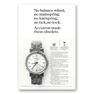 1964 Accutron Watch Print Ad | Balance Wheel