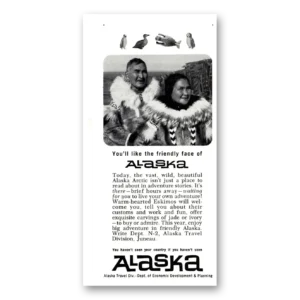 1964 Alaska Print Ad | Eskimos