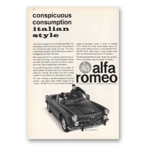1964 Alfa Romeo Print Ad | Italian Style