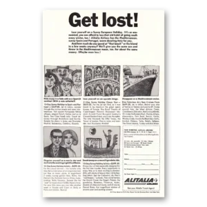 1964 Alitalia Airlines Print Ad | Get Lost