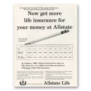 1964 Allstate Insurance Print Ad | Life Insurance