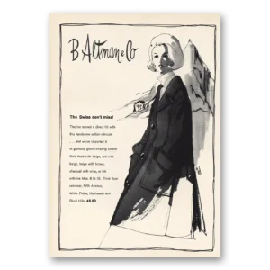 1964 B Altman Print Ad | The Swiss Don’t Miss