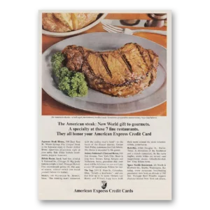 1964 American Express Print Ad | American Steak