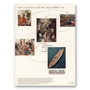 1964 American Export Lines Print Ad | Sunlane Holiday