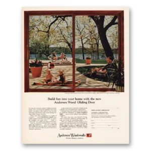 1964 Andersen Windowalls Print Ad | Gliding Door