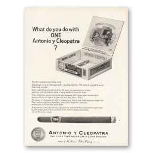 1964 Antonio Y Cleopatra Cigars Print Ad | One