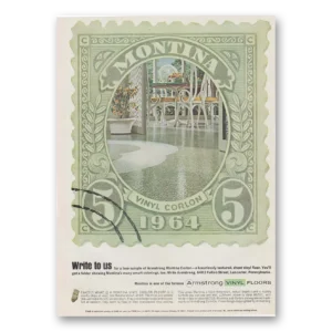 1964 Armstrong Vinyl Floors Print Ad | Montina