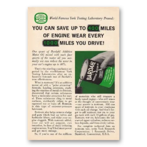 1964 Bardahl Motor Oil Print Ad | Bardahl Motor Oil