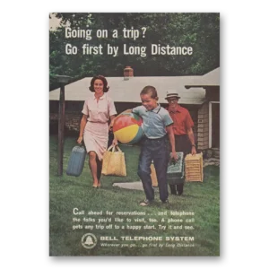 1964 Bell Telephone Print Ad | Going On Trip