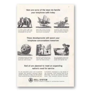 1964 Bell Telephone Print Ad | Telestar Satellites