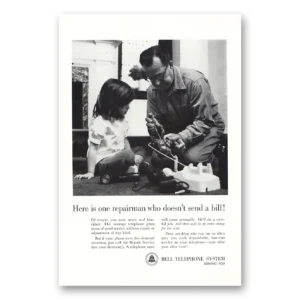 1964 Bell Telephone Print Ad | Repairman