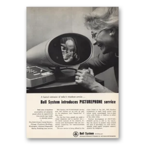 1964 Bell Telephone Print Ad | Picturephone Service