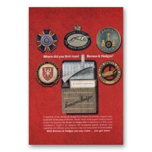 1964 Benson & Hedges Cigarettes Print Ad | Where Did You First Meet