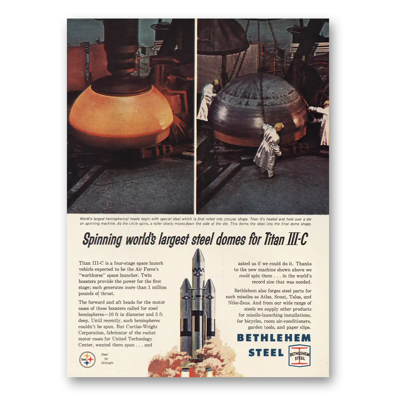 1964 Bethlehem Steel Print Ad | Titan Iiic