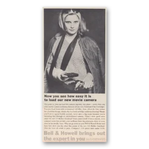 1964 Bell & Howell Movie Camera Print Ad | Movie Camera