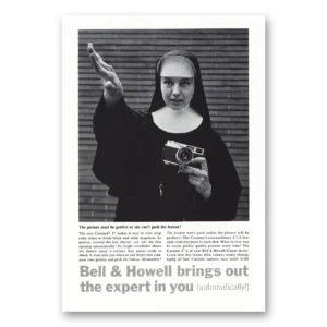 1964 Bell & Howell Print Ad | Nun Picture Must Be Perfect