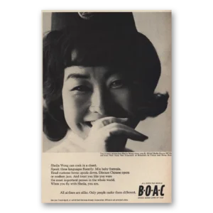 1964 British Airways BOAC Print Ad | Sheila Wong