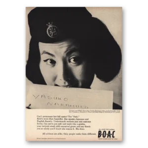 1964 BOAC Print Ad | Yasuko Suki