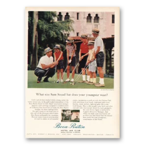 1964 Boca Raton Hotel and Club Print Ad | Sam Snead